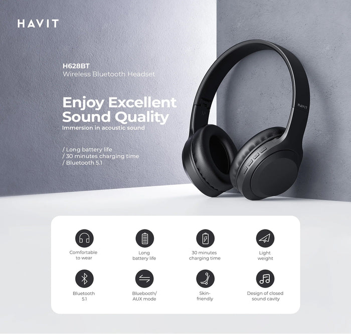 Havit H628BT – Wireless Over-Ear Headphones